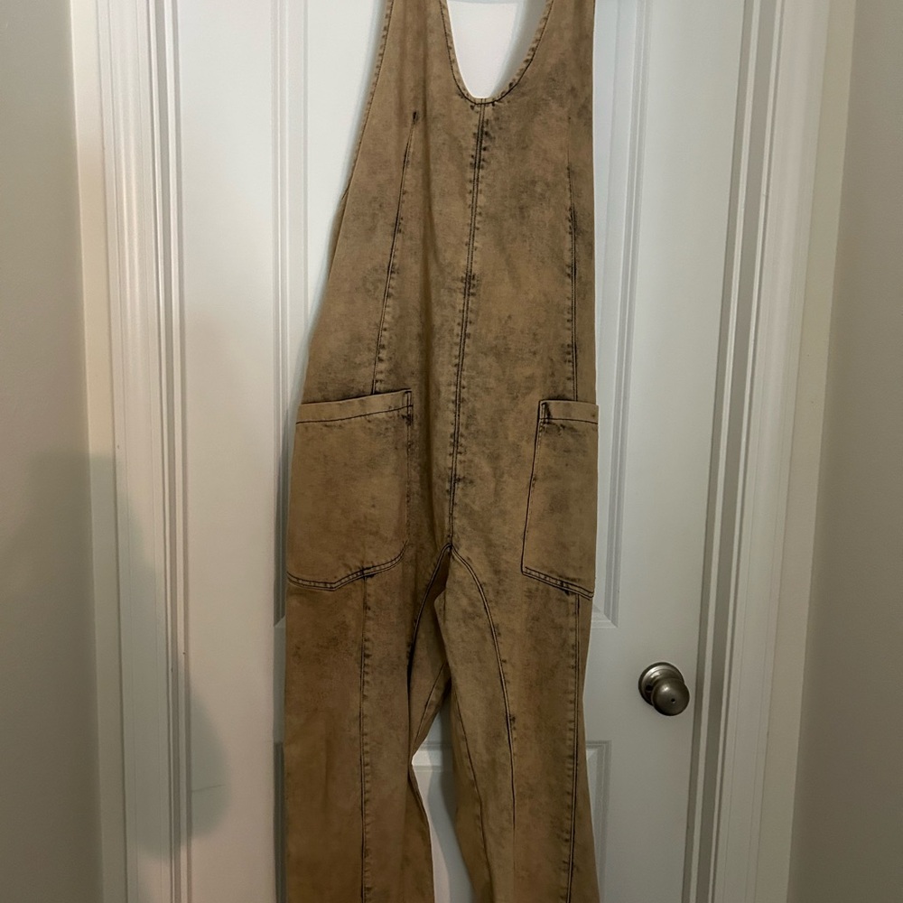 We The Free Tan Jumpsuit
